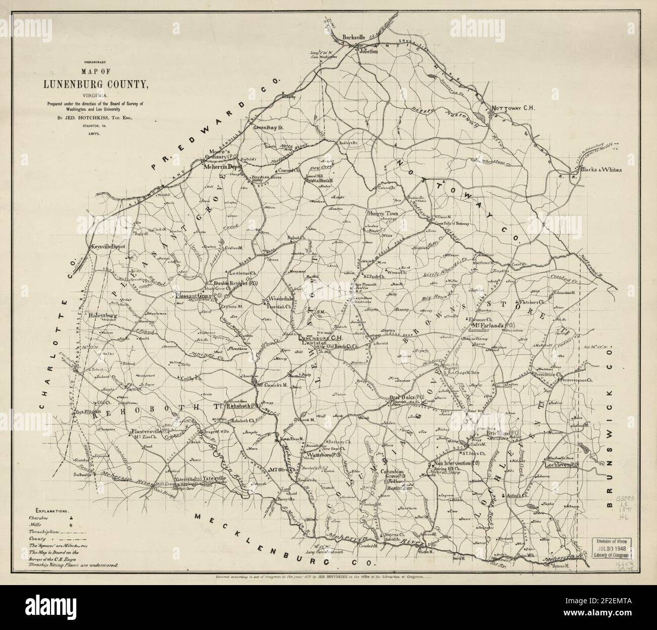 Map of lunenburg virginia hires stock photography and images Alamy