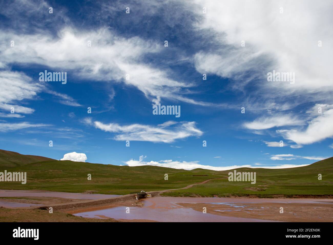 Natural scenery of Tibetan Plateau in China Stock Photo - Alamy