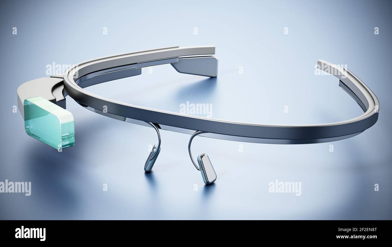 Generic wearable augmented reality smart glasses. 3D illustration. Stock Photo