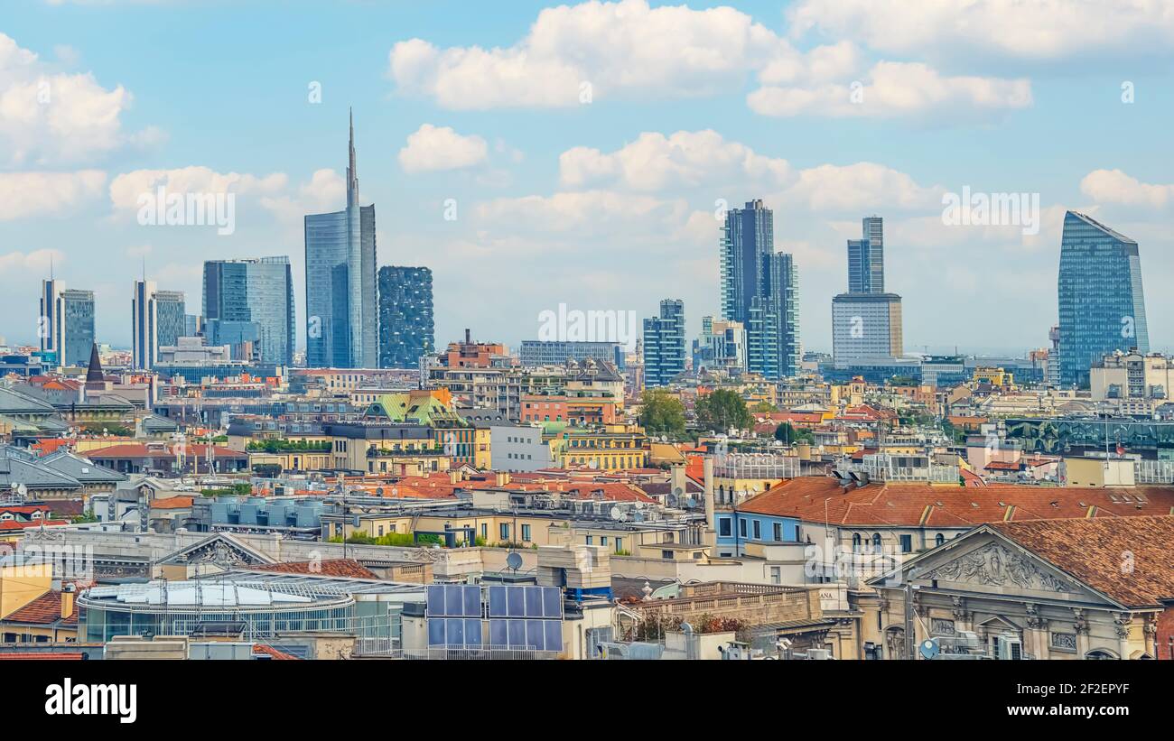 Modern Buildings In Milan, Italy Stock Photo - Alamy