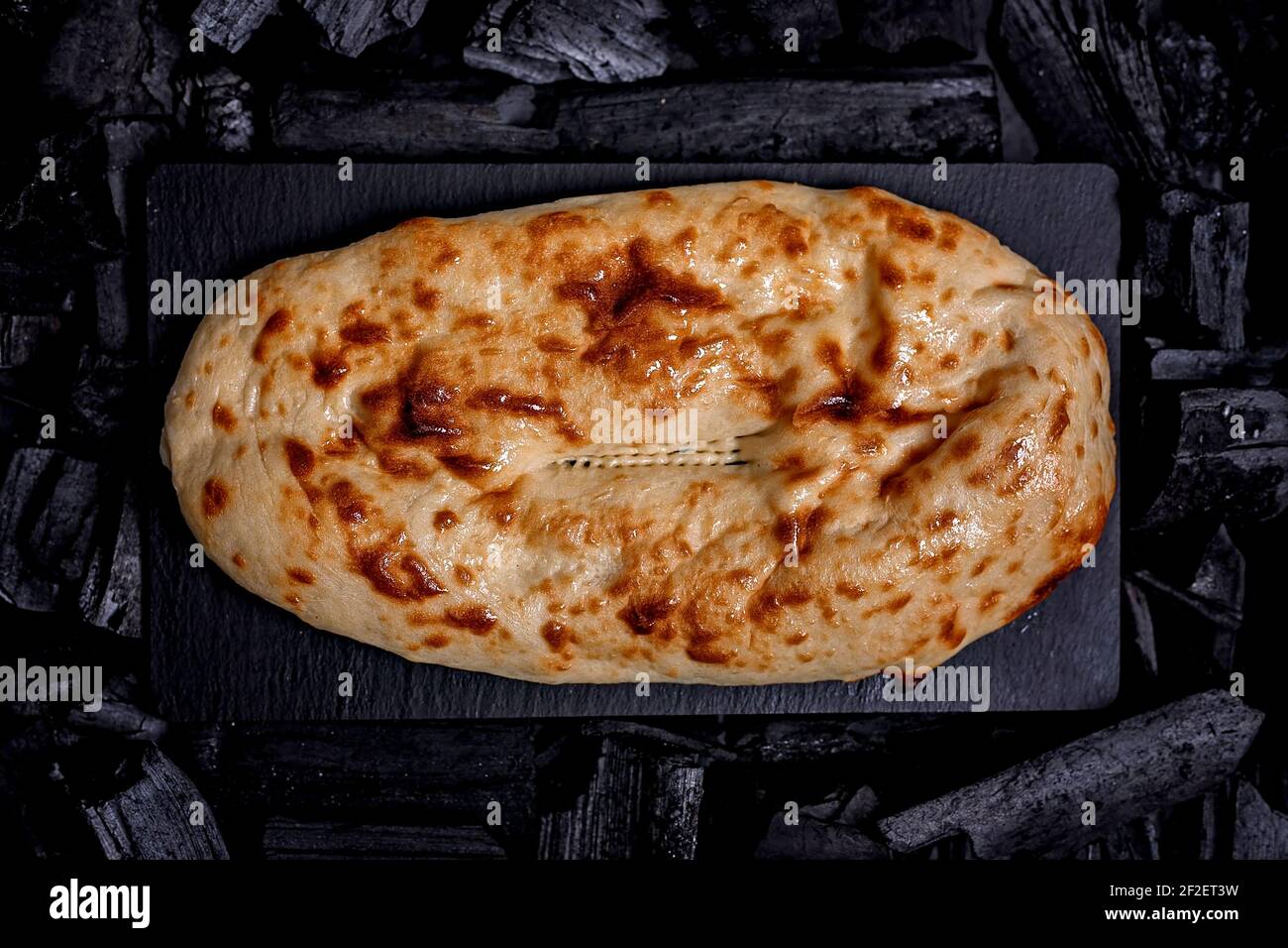 Armenian home made flatbread. Matnakash. Dish of the national cuisine of the peoples of the Caucasus Stock Photo