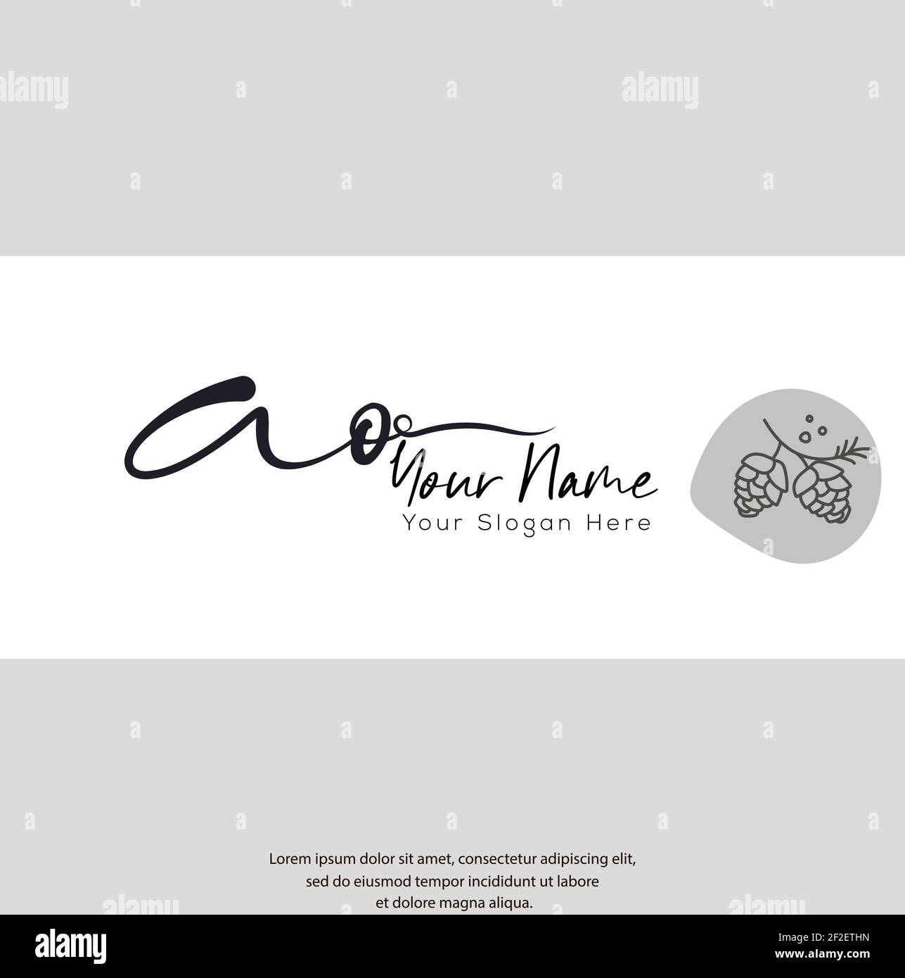 A O AO Initial letter handwriting and signature logo. Beauty vector initial logo .Fashion, boutique, floral and botanical Stock Vector