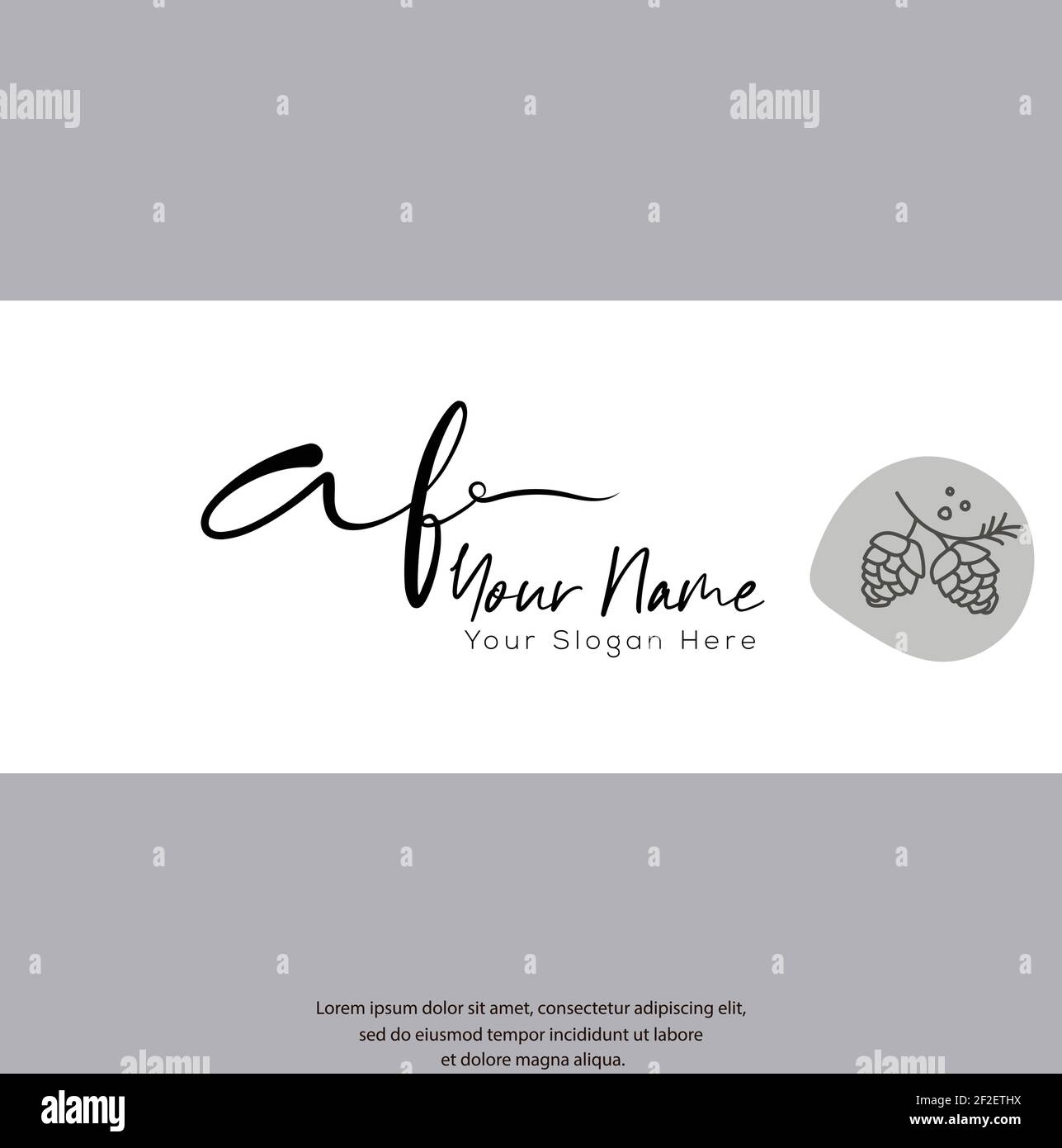 A F AF Initial letter handwriting and signature logo. Beauty vector ...