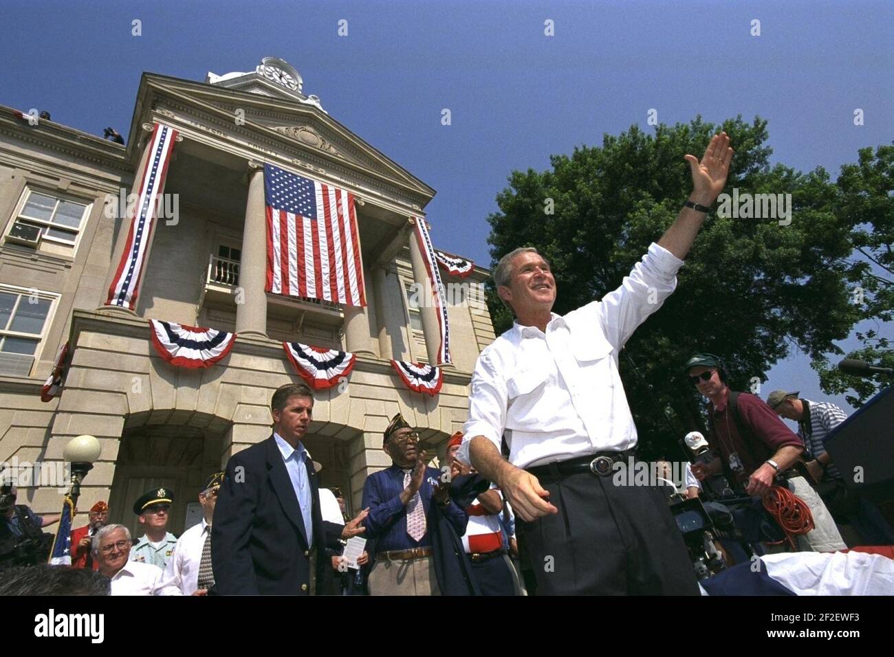 President W. Bush Attends a Saluting our Veterans Fourth of July Celebration in