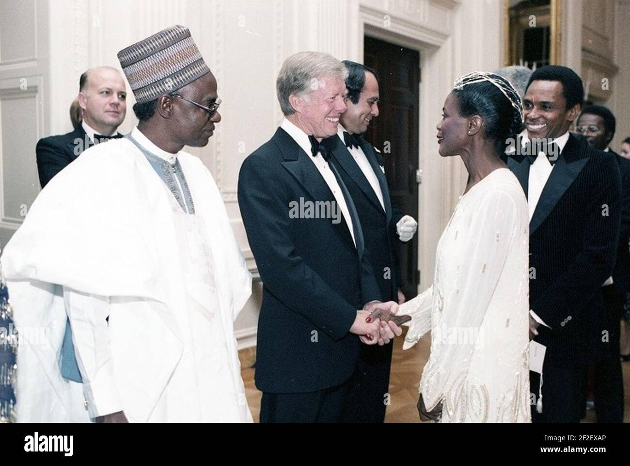 President Jimmy Carter and Cicely Tyson. Stock Photo