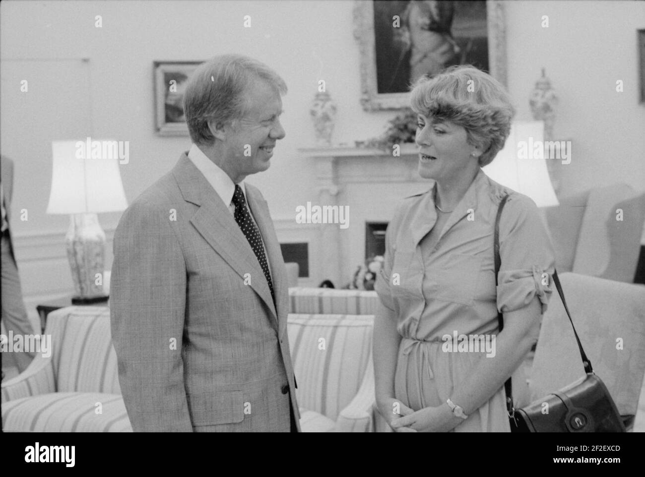 President Jimmy Carter and Geraldine Ferraro. Stock Photo