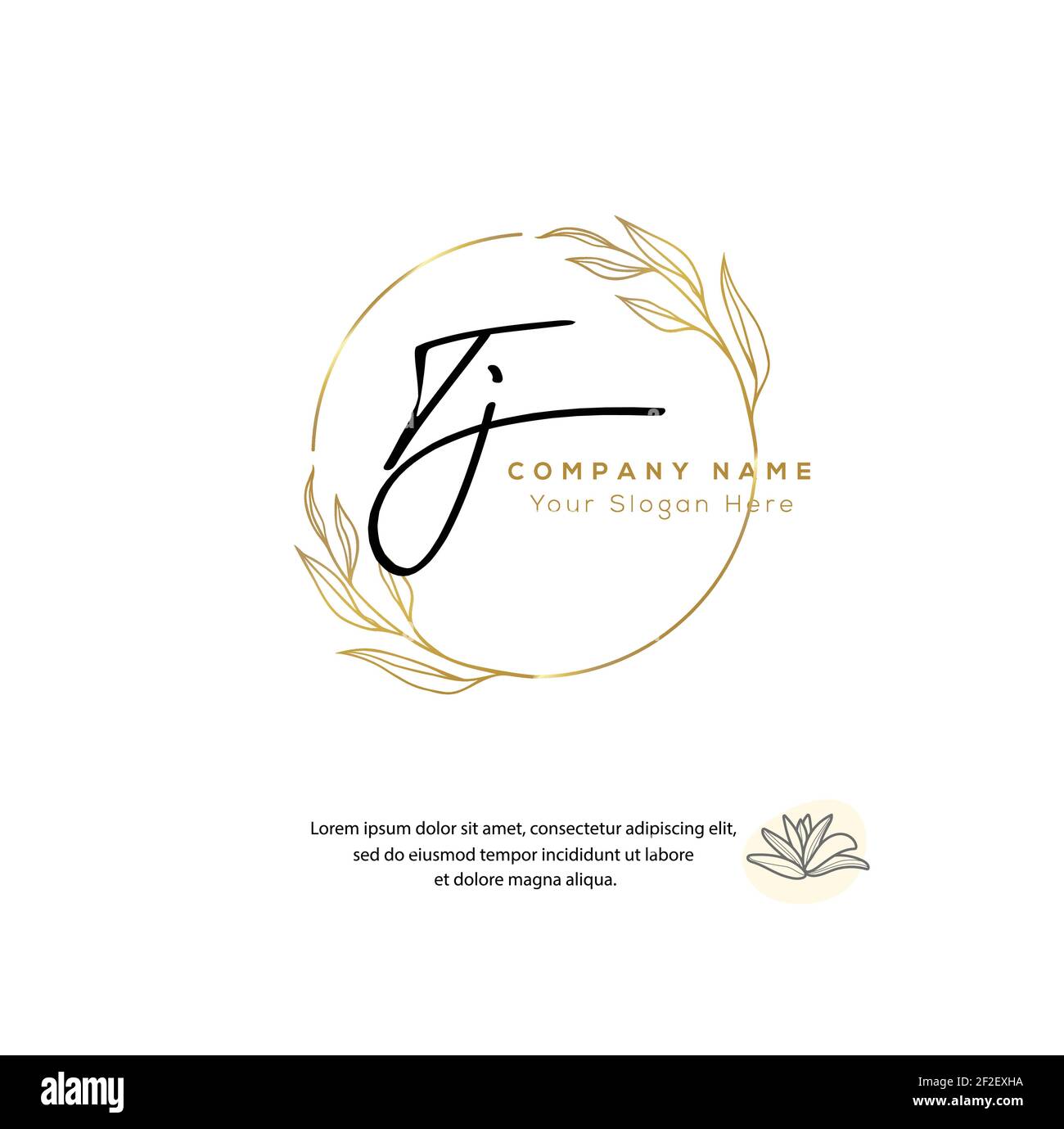 T J TJ Initial letter handwriting and signature logo. Beauty vector initial logo .Fashion, boutique, floral and botanical Stock Vector