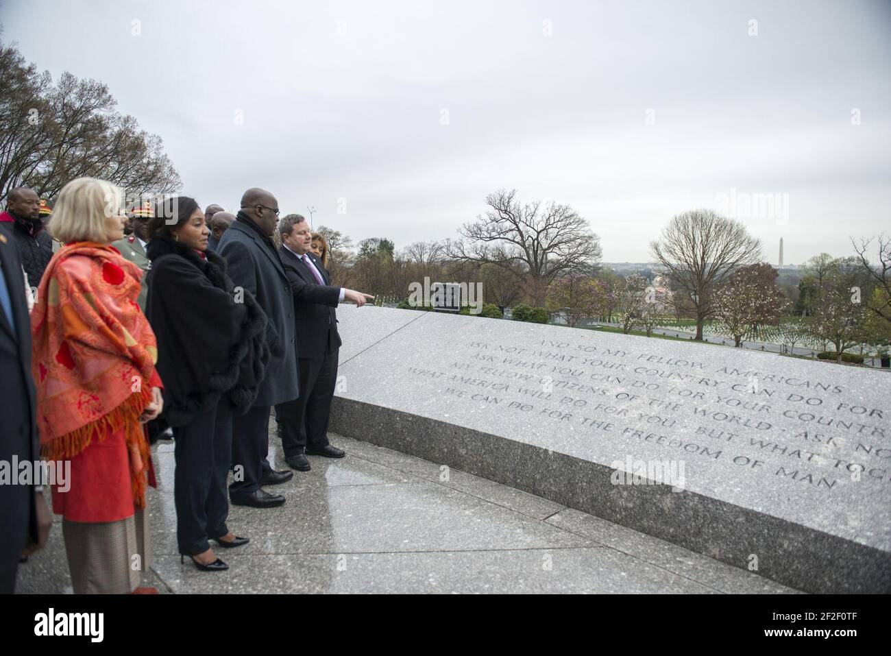 President of the Democratic Republic of the Congo Felix Tshisekedi Visits Arlington National Cemetery (47564925881). Stock Photo