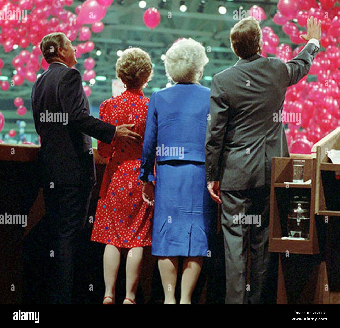President Reagan Nancy Reagan with Bush and Barbara Bush