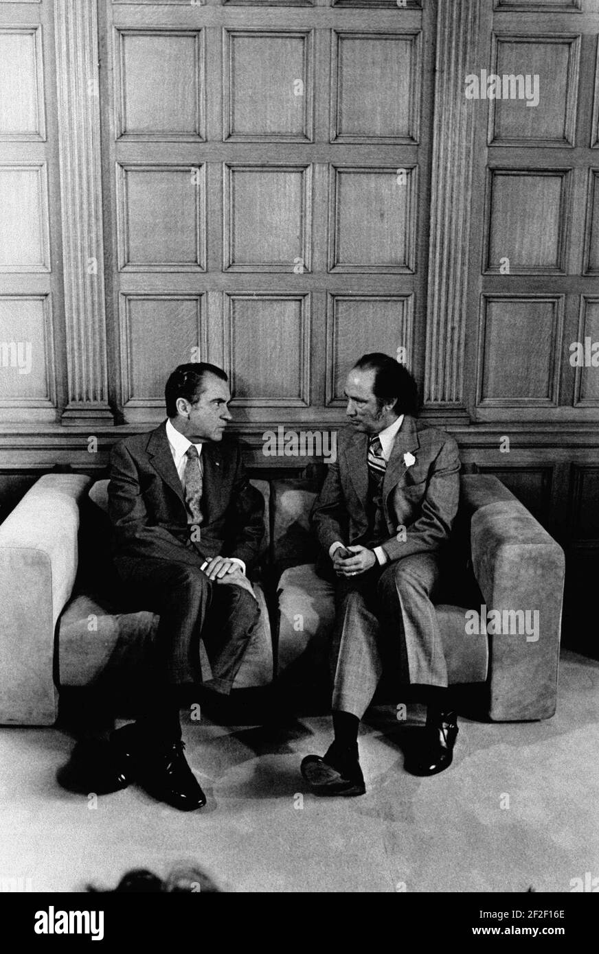 President Richard Nixon and Canadian Prime Minister Pierre Trudeau ...
