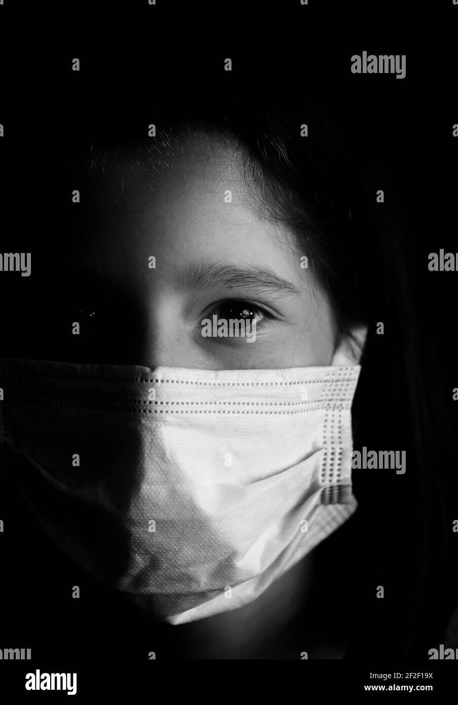 Female masked Black and White Stock Photos & Images - Alamy
