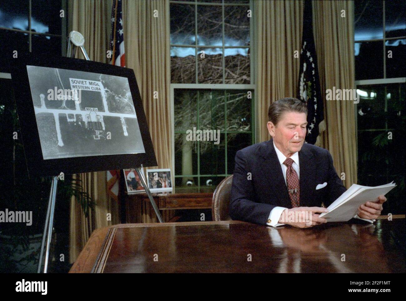 President Ronald Reagan addresses the Nation from the oval office on ...