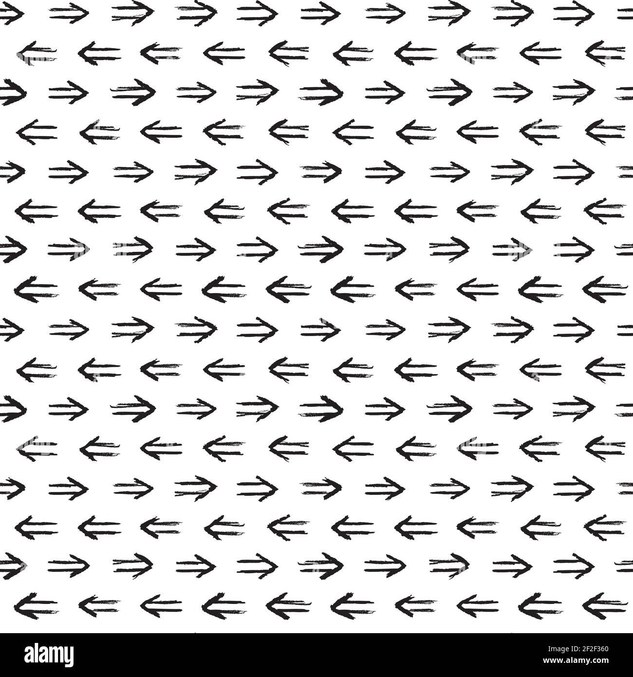 A seamless pattern made with hand drawn arrows. Stock Vector