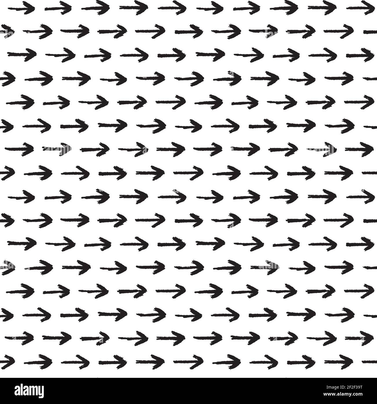 A seamless pattern made with hand drawn arrows. Stock Vector