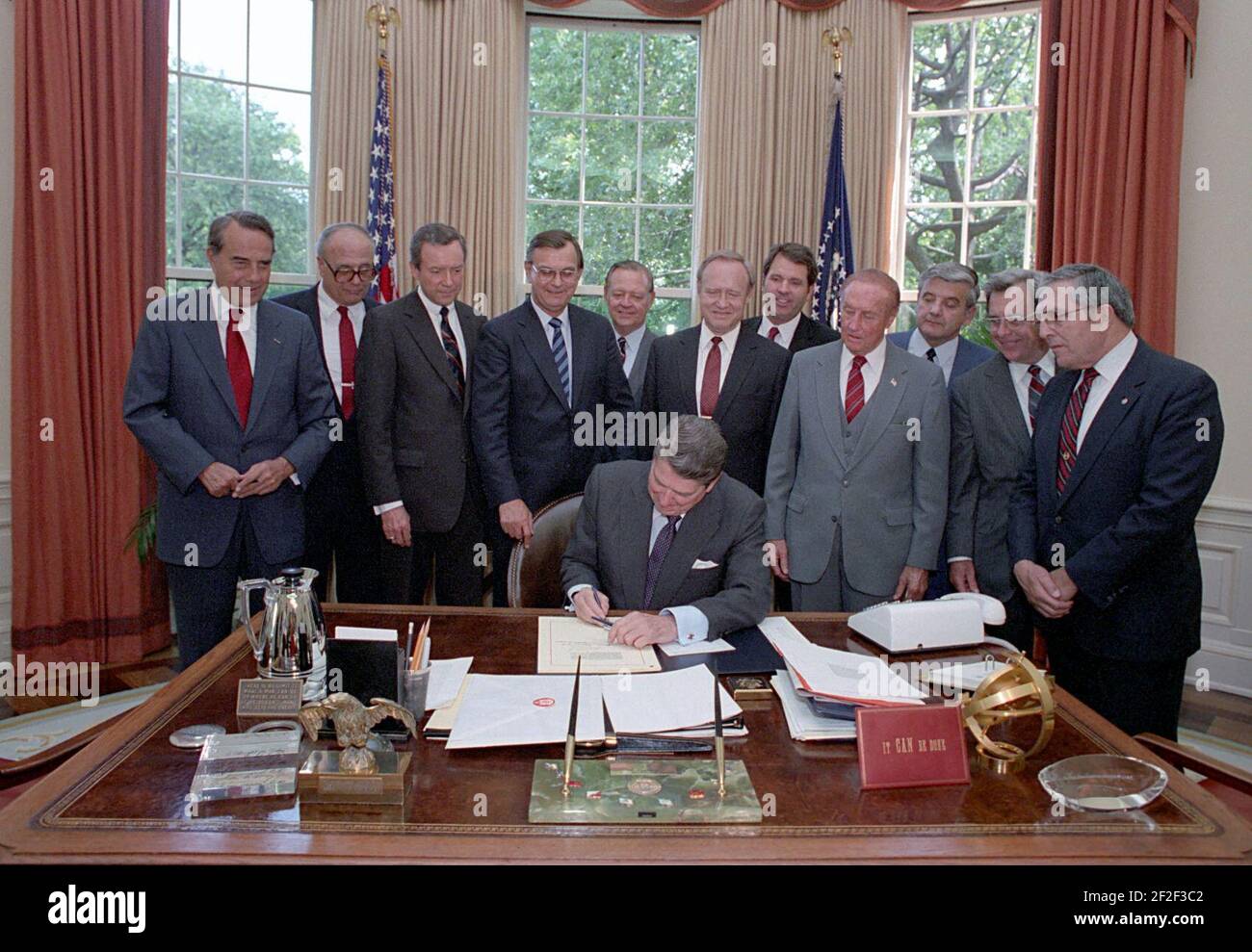 President Ronald Reagan signing the Firearms Owners' Protection Act of