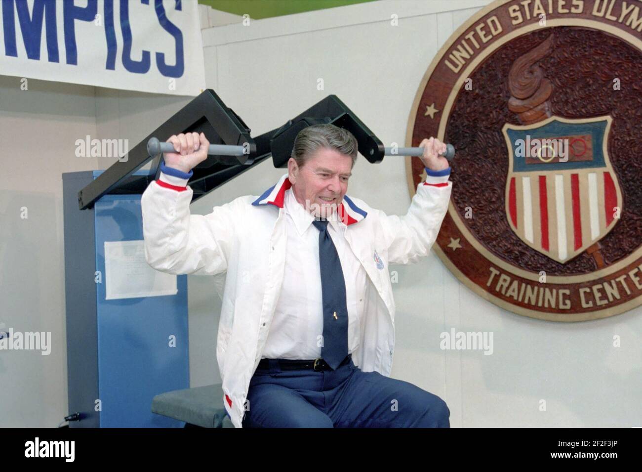 President Ronald Reagan visit to the United States Olympic Training