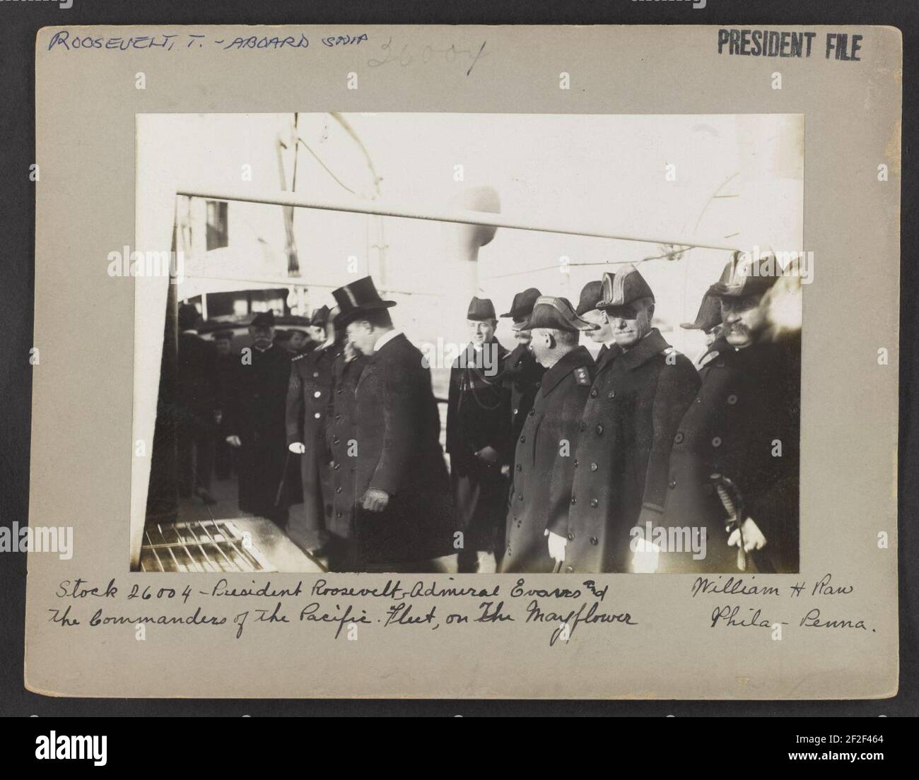 President Roosevelt, Admiral Evans and the commanders of the Pacific