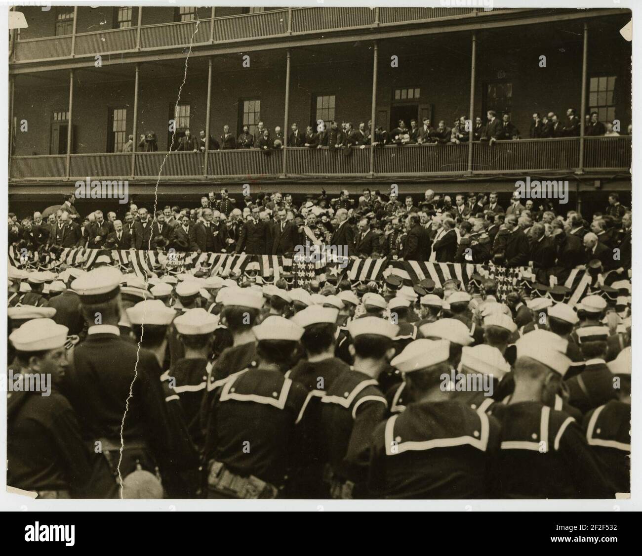 President Woodrow Wilson and Franklin D. Roosevelt at Brooklyn Navy