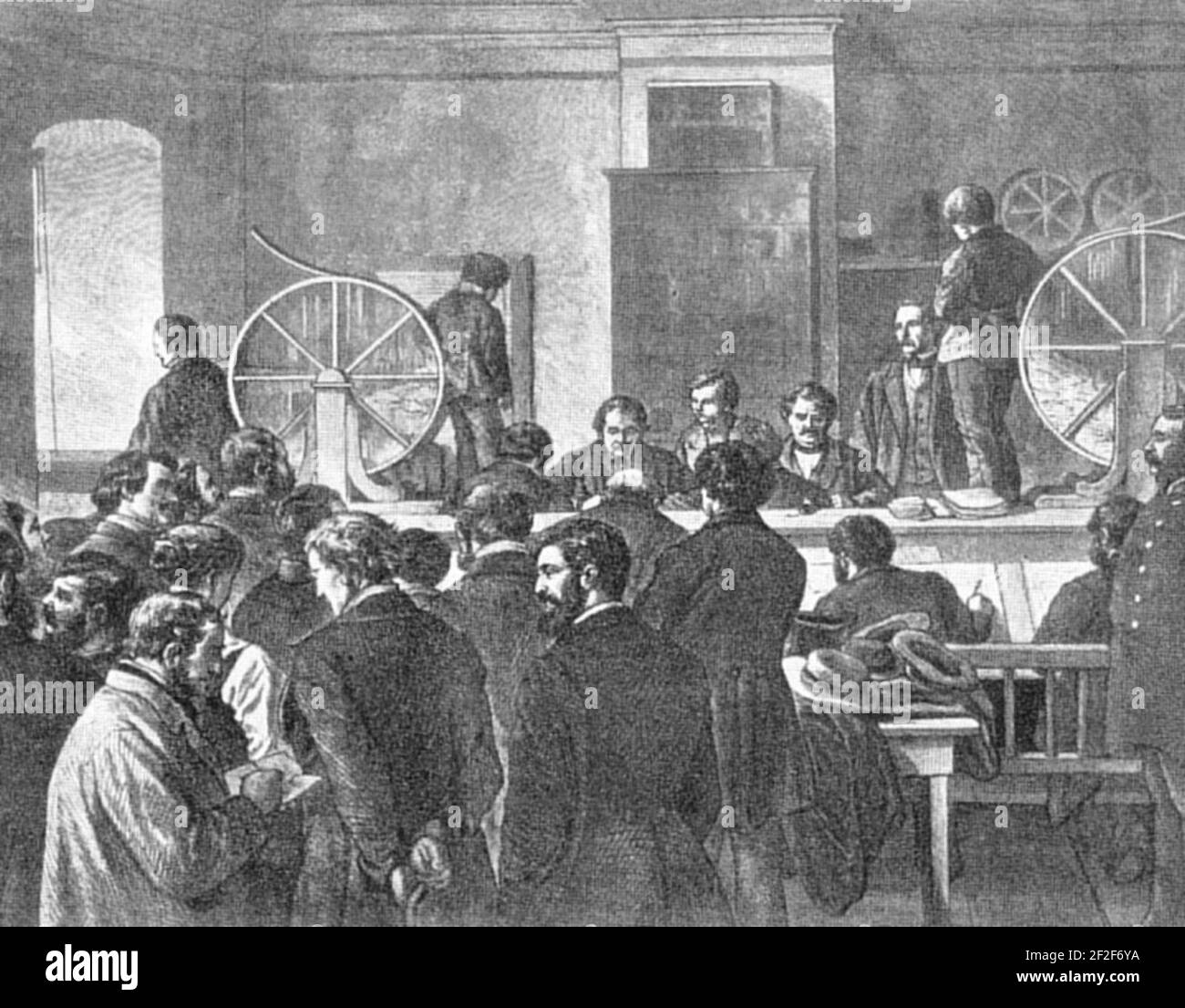 Preussische Klassenlotterie Ziehung 1880. Stock Photo