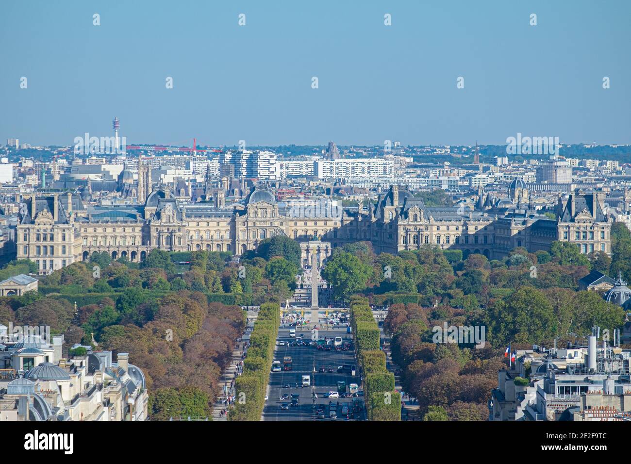 Aerial arc de triomphe in hi-res stock photography and images - Alamy