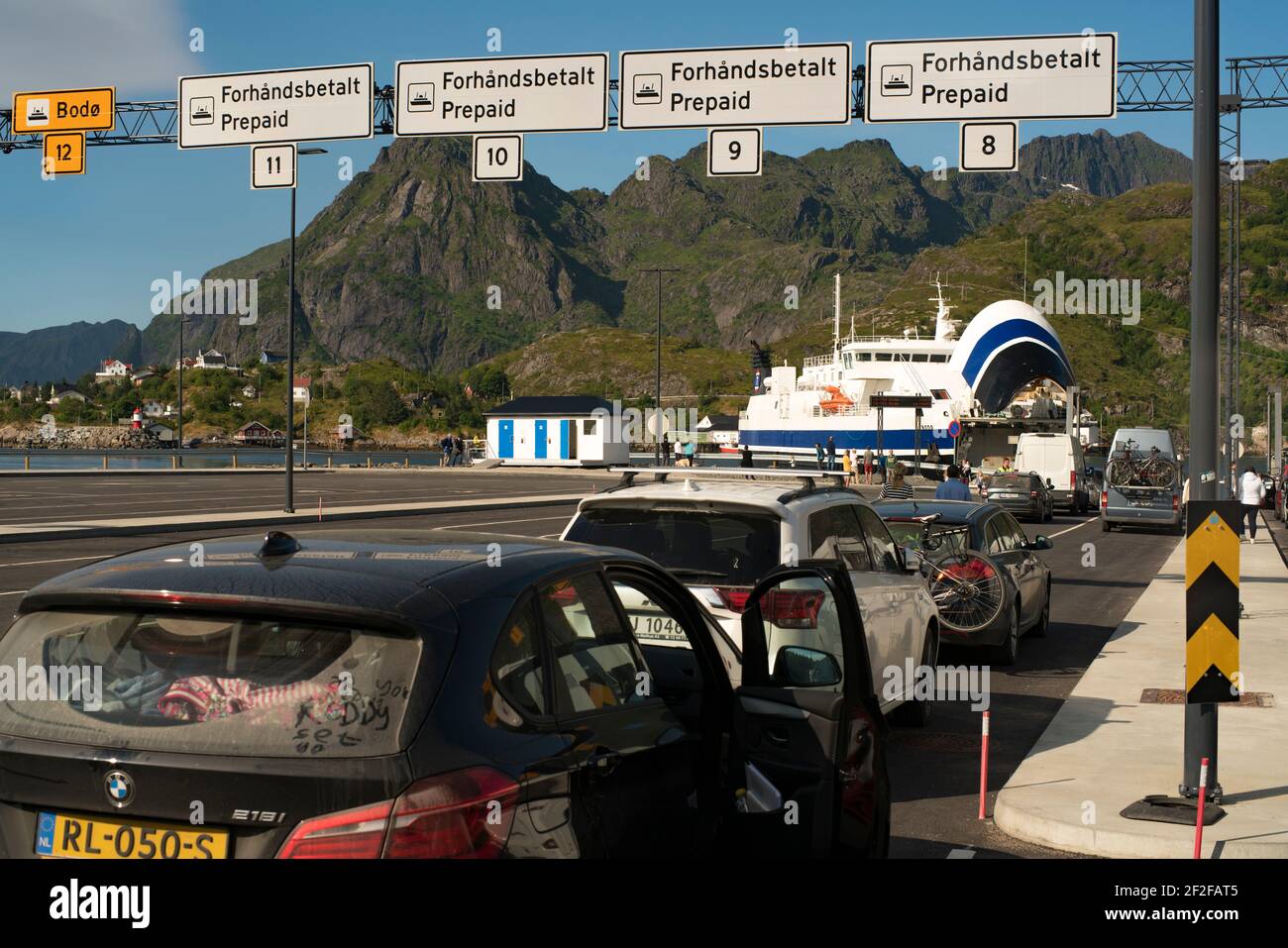 Quick Ferry and Express boat from Moskenes to Bodo on Lofoten Islands Stock Photo Alamy