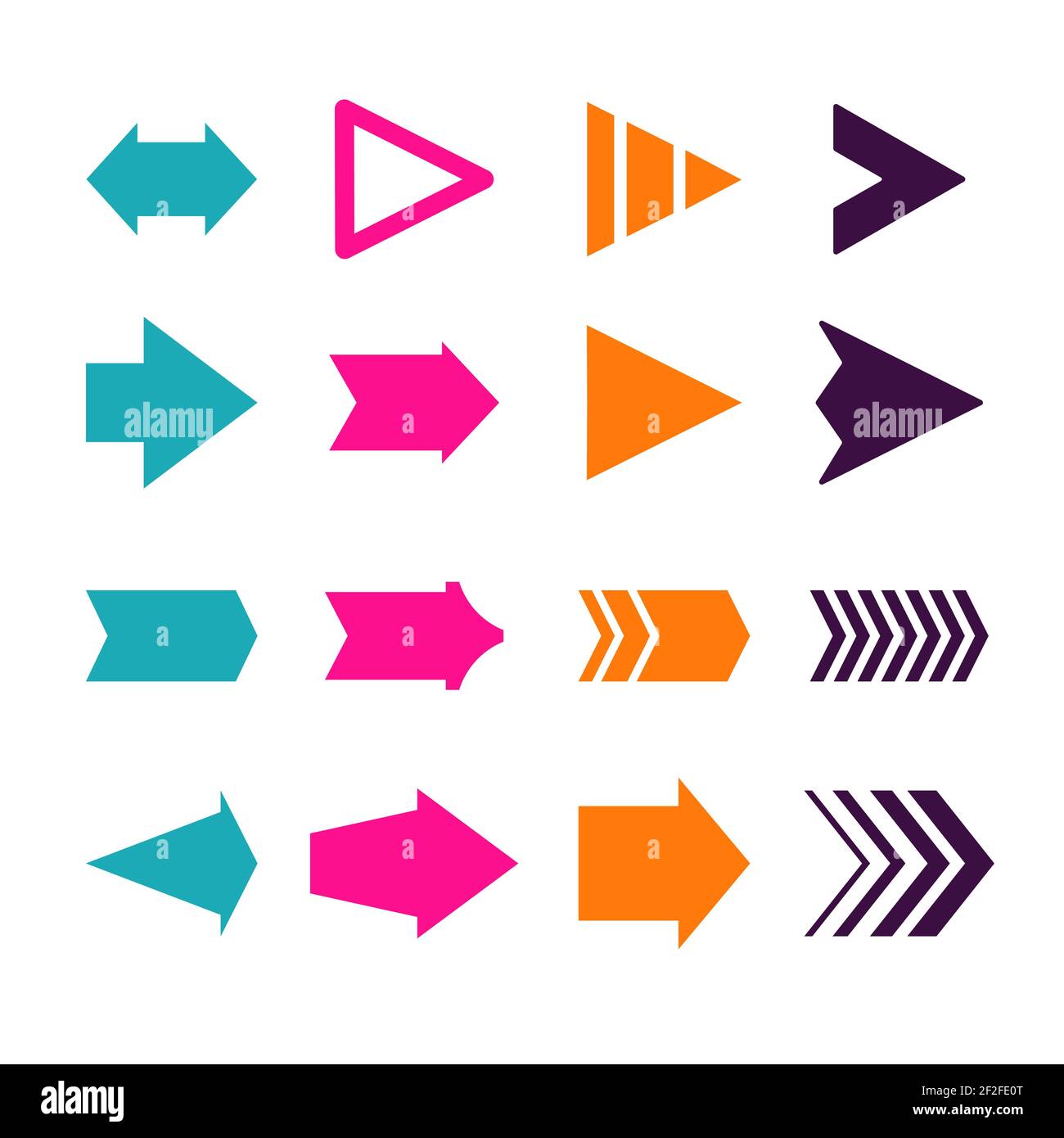 Flat design arrow collection Vector illustration Stock Vector Image ...