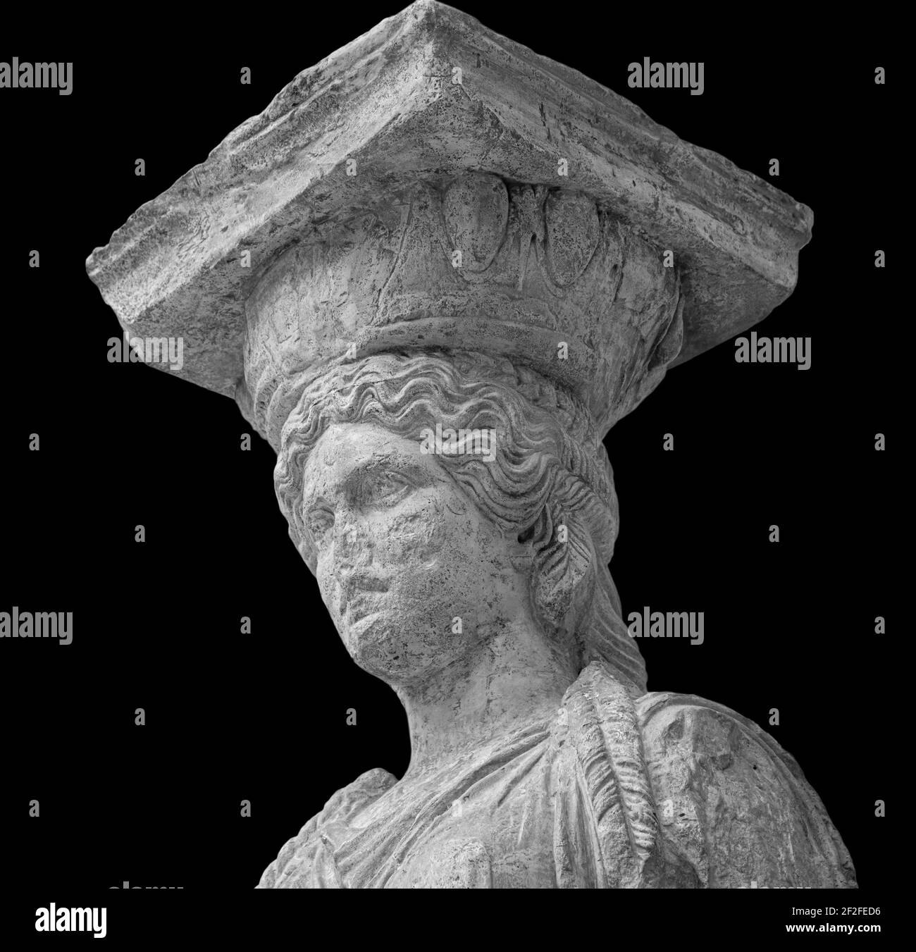 Statue Parthenon Acropolis Caryatida Kariatis Bronze Ancient Greek Vintage 1 