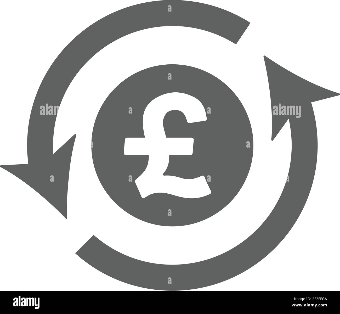 Pound sterling arrow money circulation icon. Well organized and editable Vector design using in commercial purposes, print media, web or any type of d Stock Vector