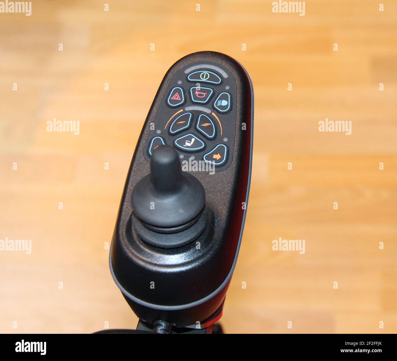The Hand Controls for a Motorised Disability Wheelchair Stock Photo Alamy