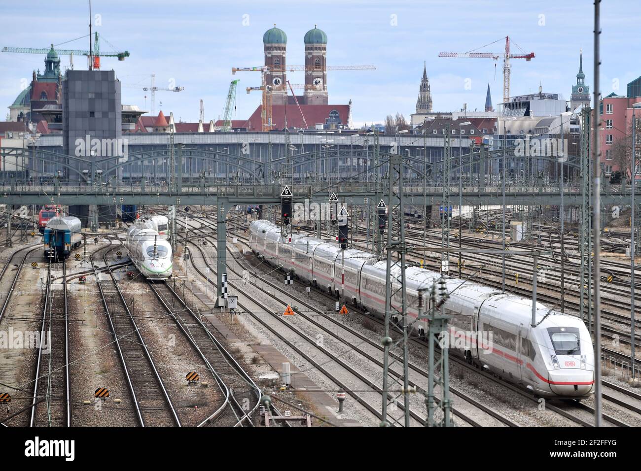 Ice 693 Munich, Deutschland. 11th Mar, 2021. Exiting, arriving train, ICE ...