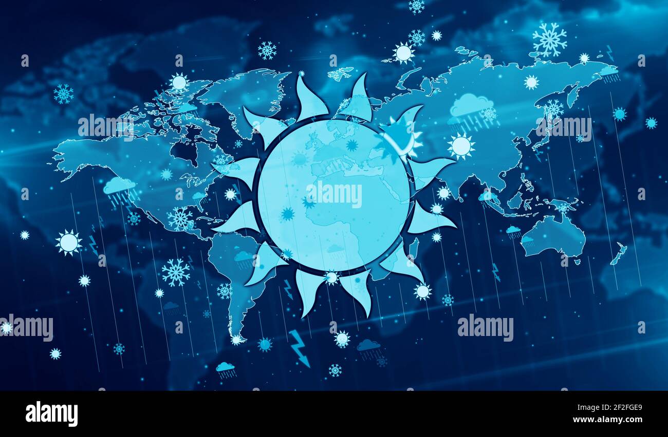 Sunny weather forecast map hi-res stock photography and images - Alamy