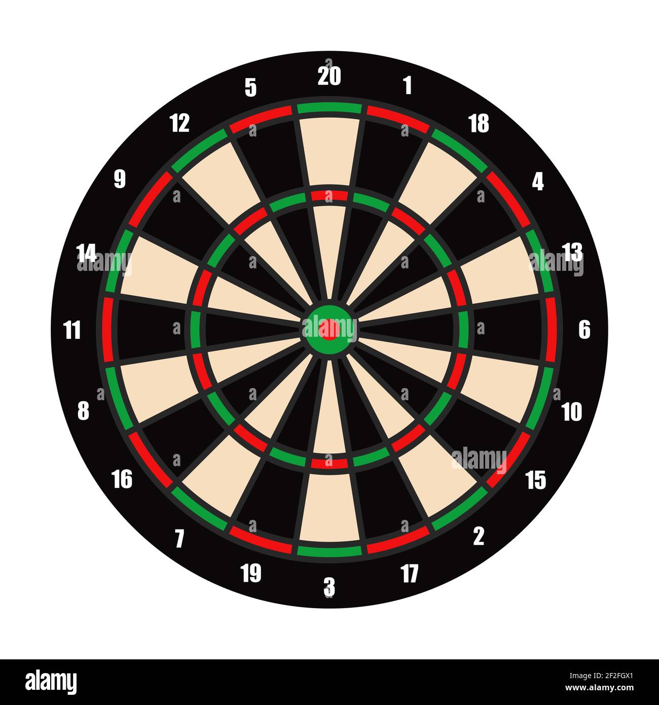 color darts board target. Equipment for sports competitions. Vector