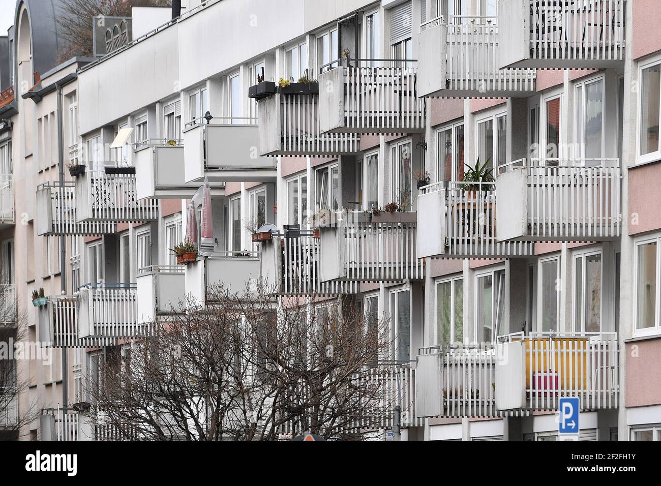 Munich, Deutschland. 11th Mar, 2021. City of Munich, city apartments