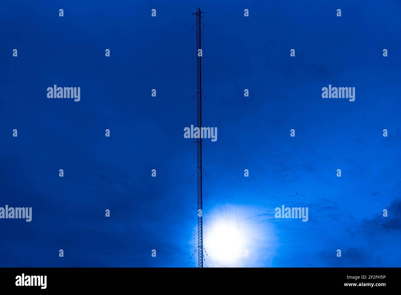 Transmission Tower of Modulated Frequency radio waves FM