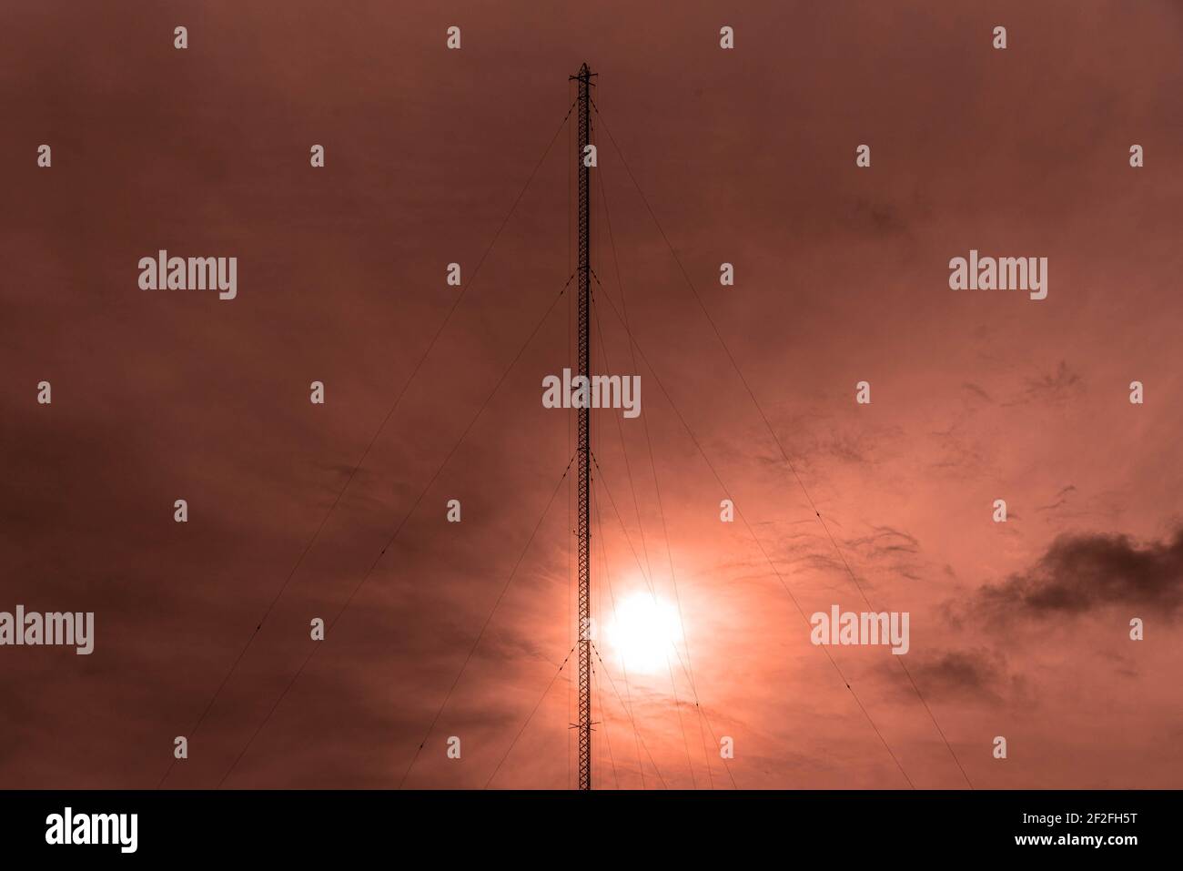 Transmission Tower of Modulated Frequency radio waves FM