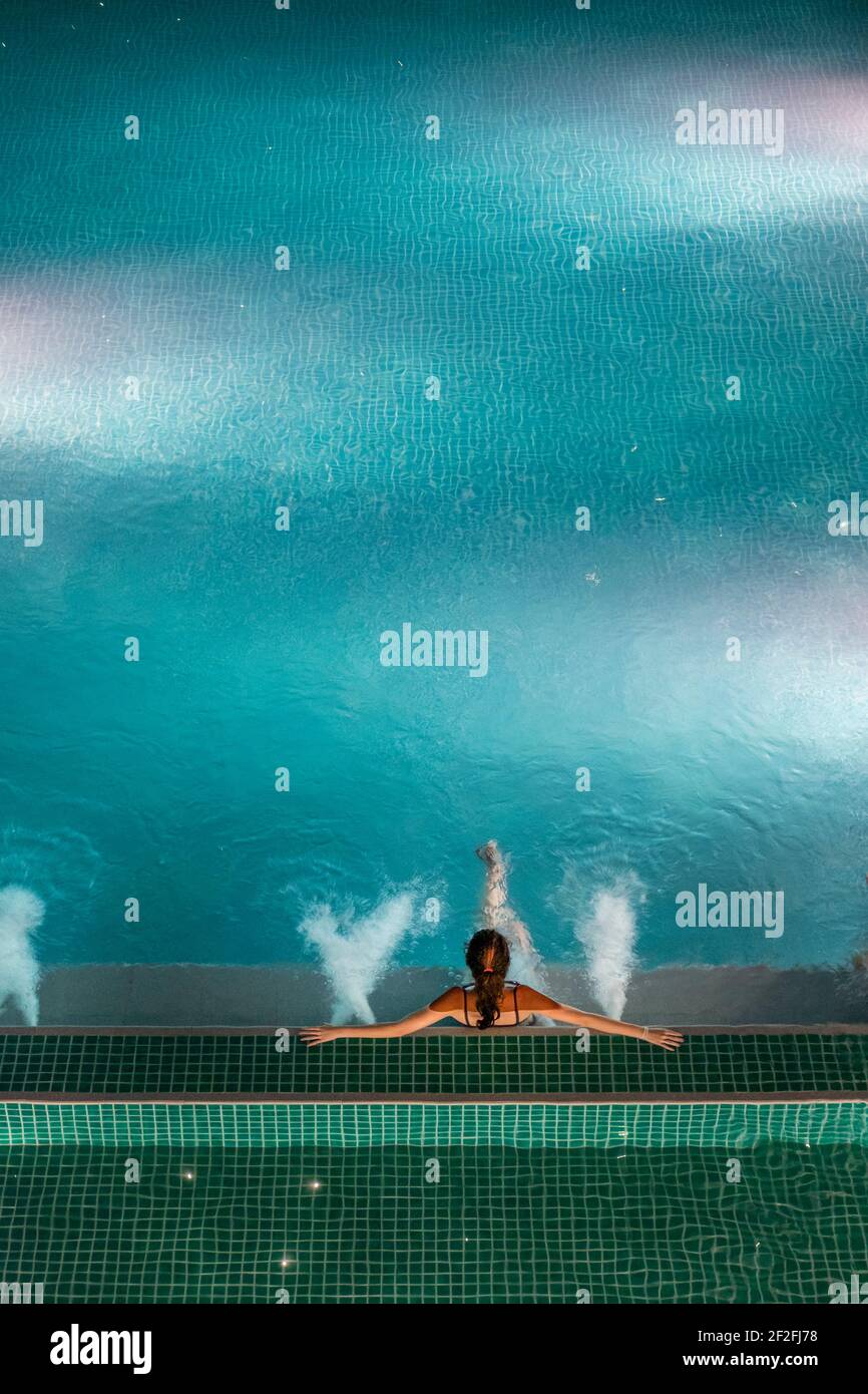 Dark indoor swimming pool hi-res stock photography and images - Alamy