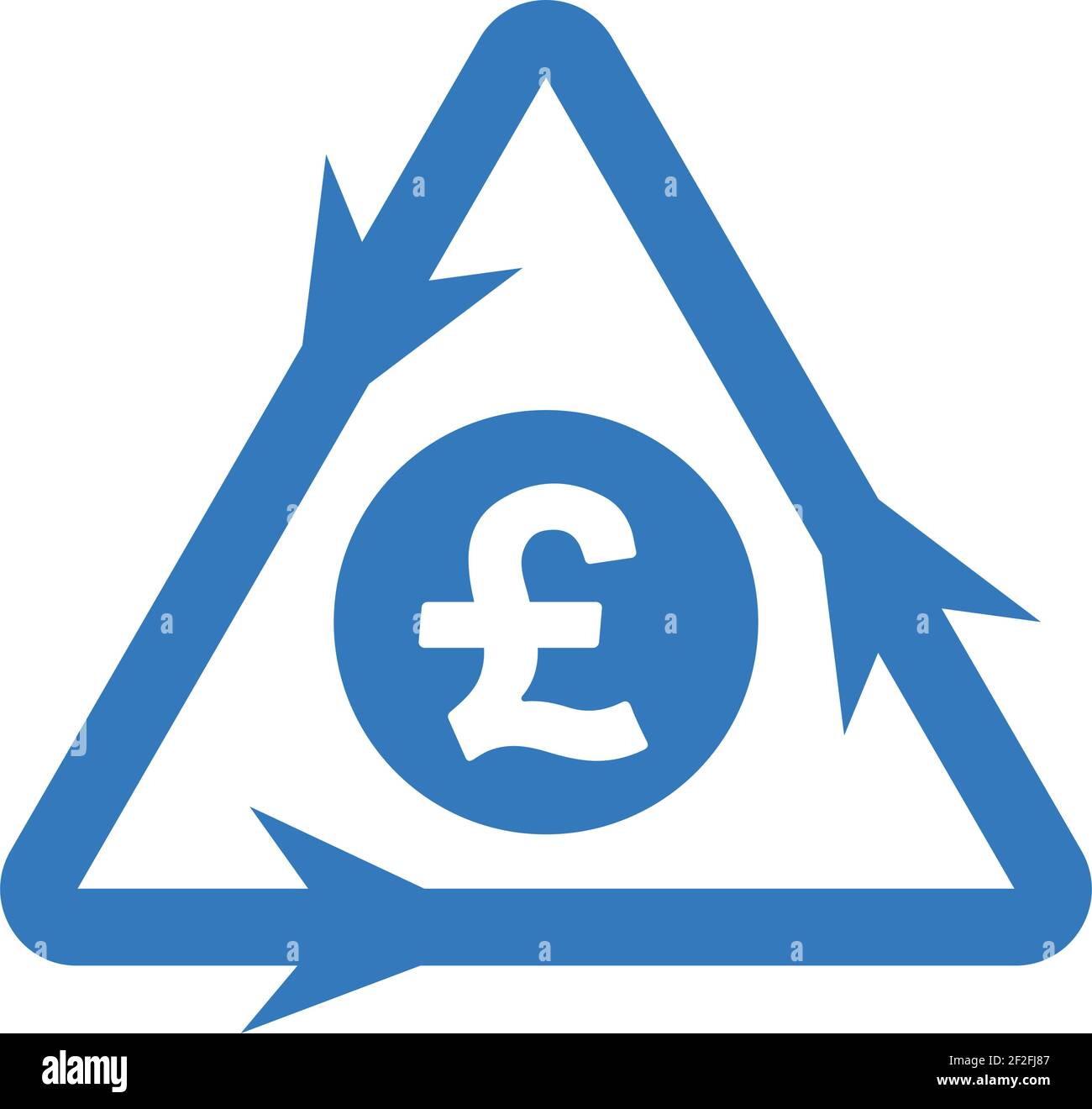 Garbage pound sterling recycling icon. Perfect use for print media, web ...