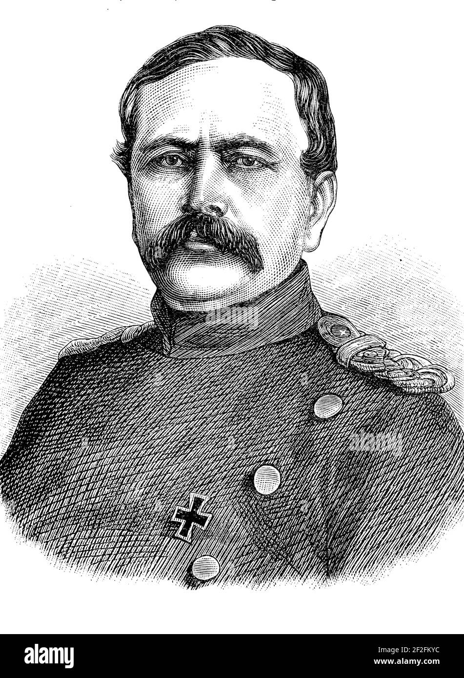 Albrecht von Stosch, April 20, 1818 - February 29, 1896, was a Royal Prussian general of infantry and admiral  /  Albrecht von Stosch, 20. April 1818 - 29. Februar 1896, war ein königlich preußischer General der Infanterie und Admiral, Historisch, historical, digital improved reproduction of an original from the 19th century / digitale Reproduktion einer Originalvorlage aus dem 19. Jahrhundert, Stock Photo