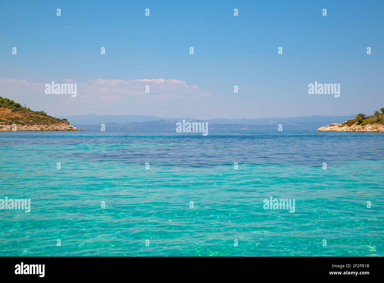 Vourvourou - blue lagoon Stock Photo