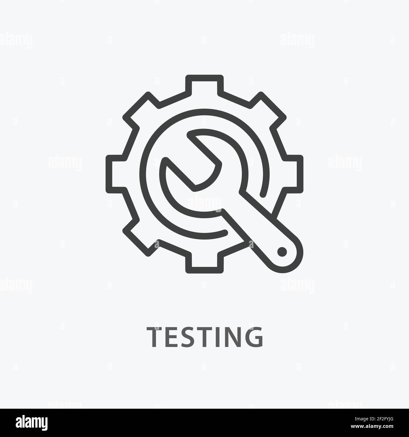 Testing line icon on white background Stock Vector Image & Art - Alamy