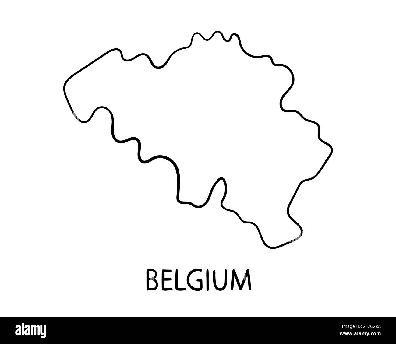 Simple outline map belgium hi-res stock photography and images - Alamy