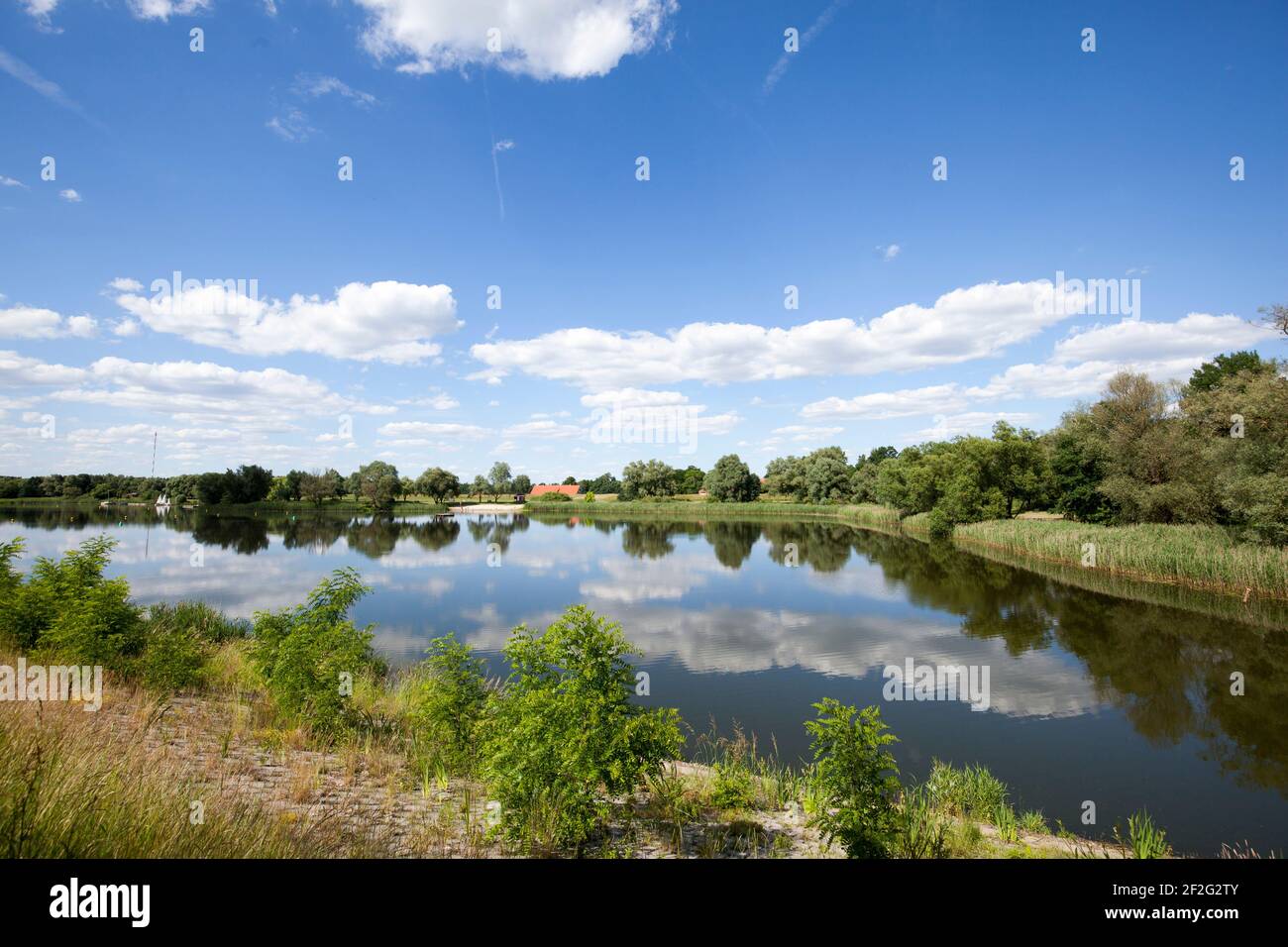 Recreational lake in Gartow Stock Photo