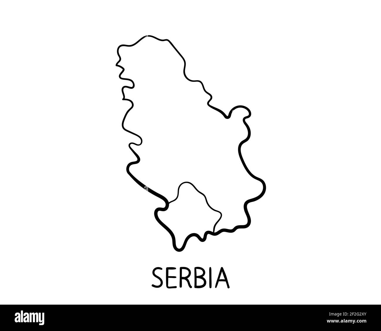 cartina serbia - 2 Serbia map hi-res stock photography and images - Alamy