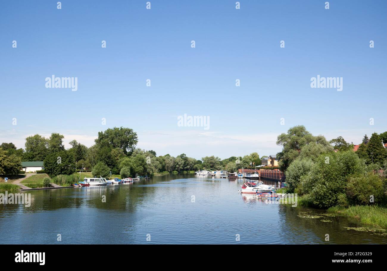 Port of Havelberg Stock Photo Alamy