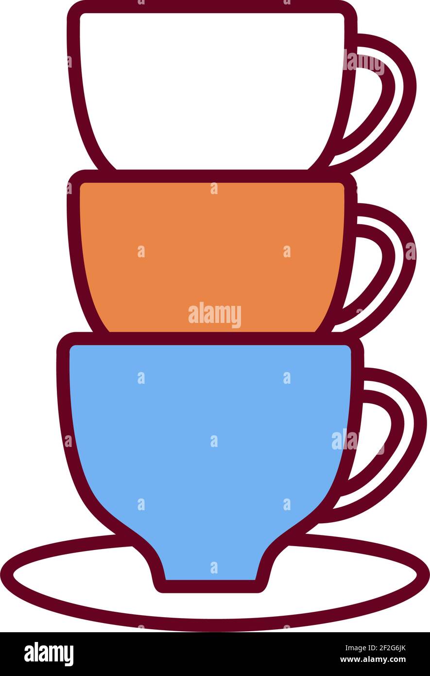 Caffeine overdose RGB color icon Stock Vector