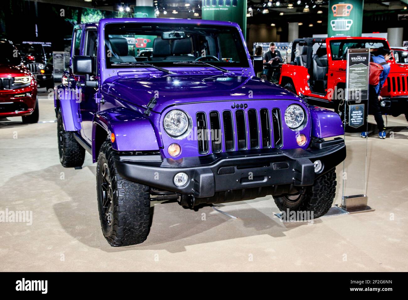 NEW YORK - MARCH 23, 2016: A Jeep Wrangler Unlimited at the 2016 New York  International Auto Show during Press day, public show is running from March  Stock Photo - Alamy