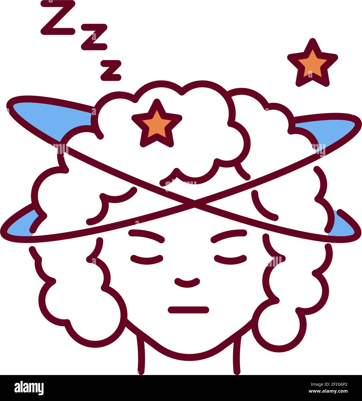 Insomnia RGB color icon Stock Vector