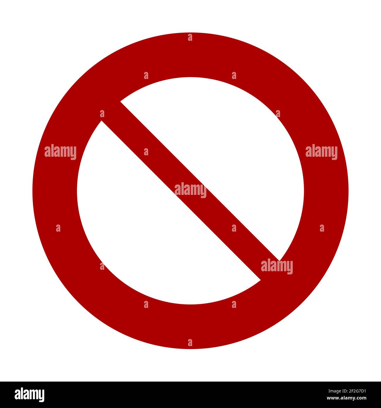 Sign forbidden. Icon symbol ban. Red circle sign stop entry ang slash line  isolated on transparent background. Mark prohibited. Stock Vector