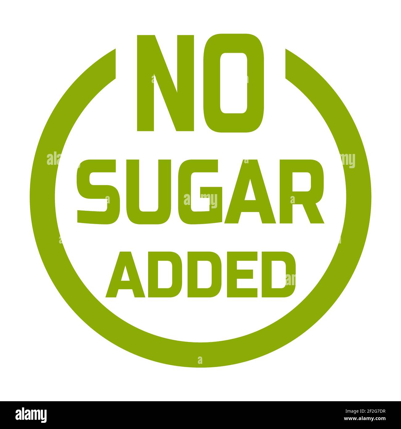 No Sugar Added Sugar-Free Round Stamp Icon. Vector Image. Stock Vector