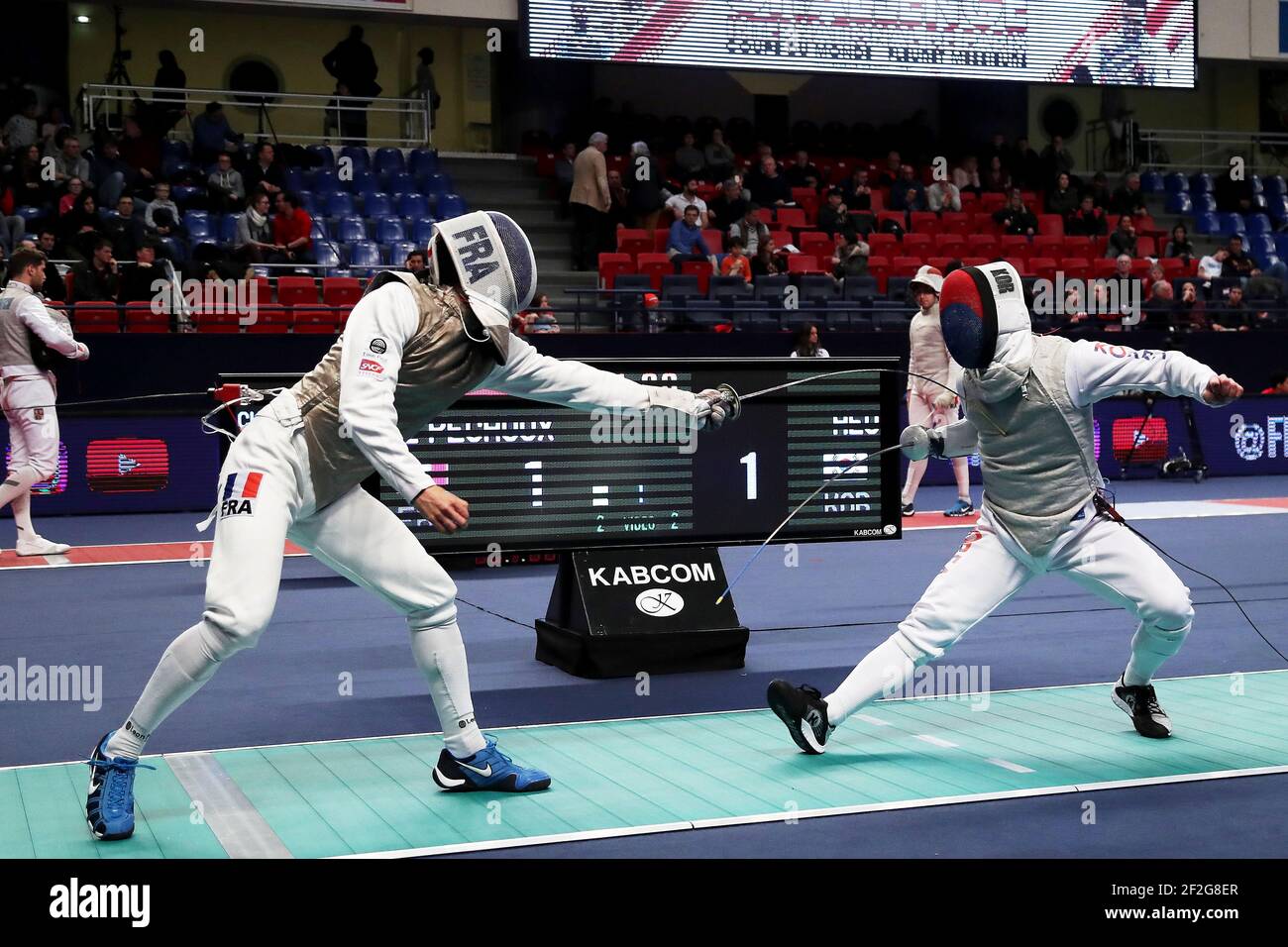 LE PECHOUX Erwann (France) v. HEO Jun (South Korea) during the